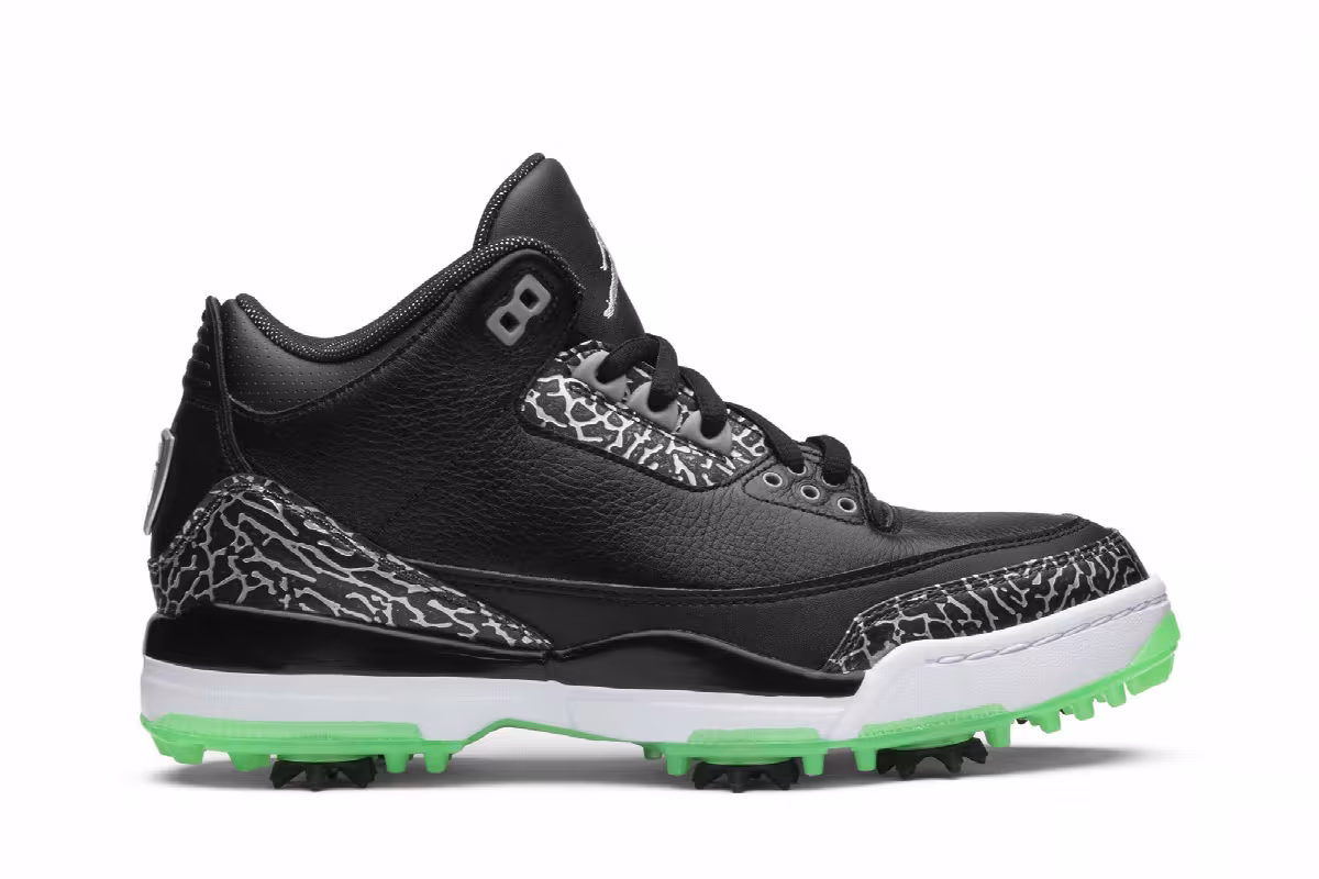 Air Jordan 3 Golf Green Glow, view 2