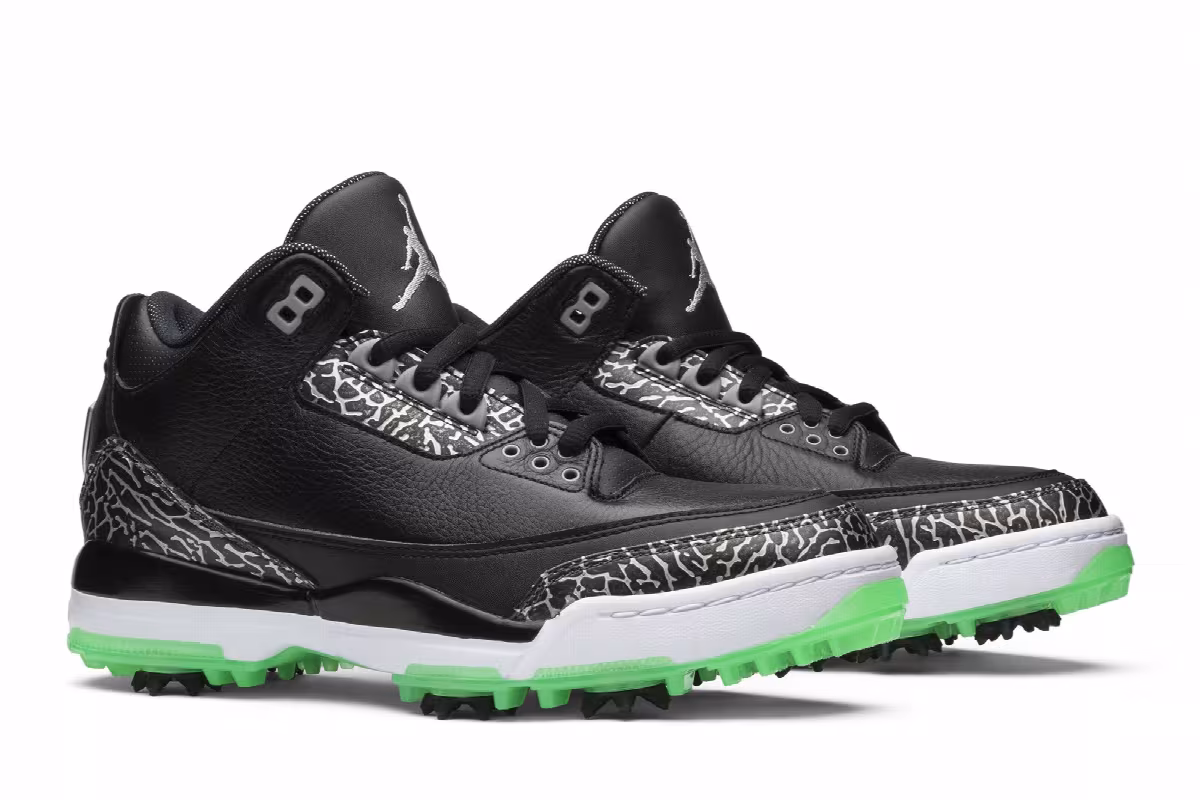 Air Jordan 3 Golf Green Glow, view 9