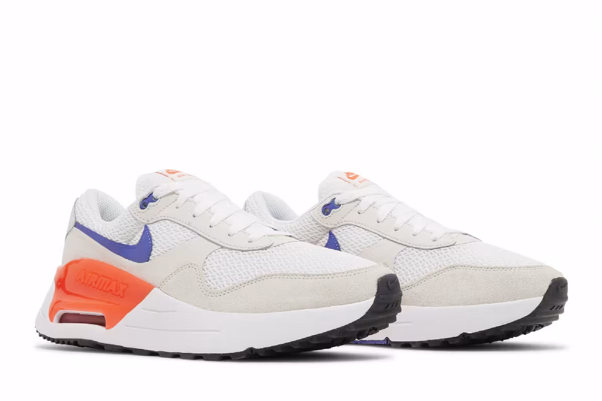 Nike Women's Air Max SYSTM White Bright Crimson Lapis, view 9