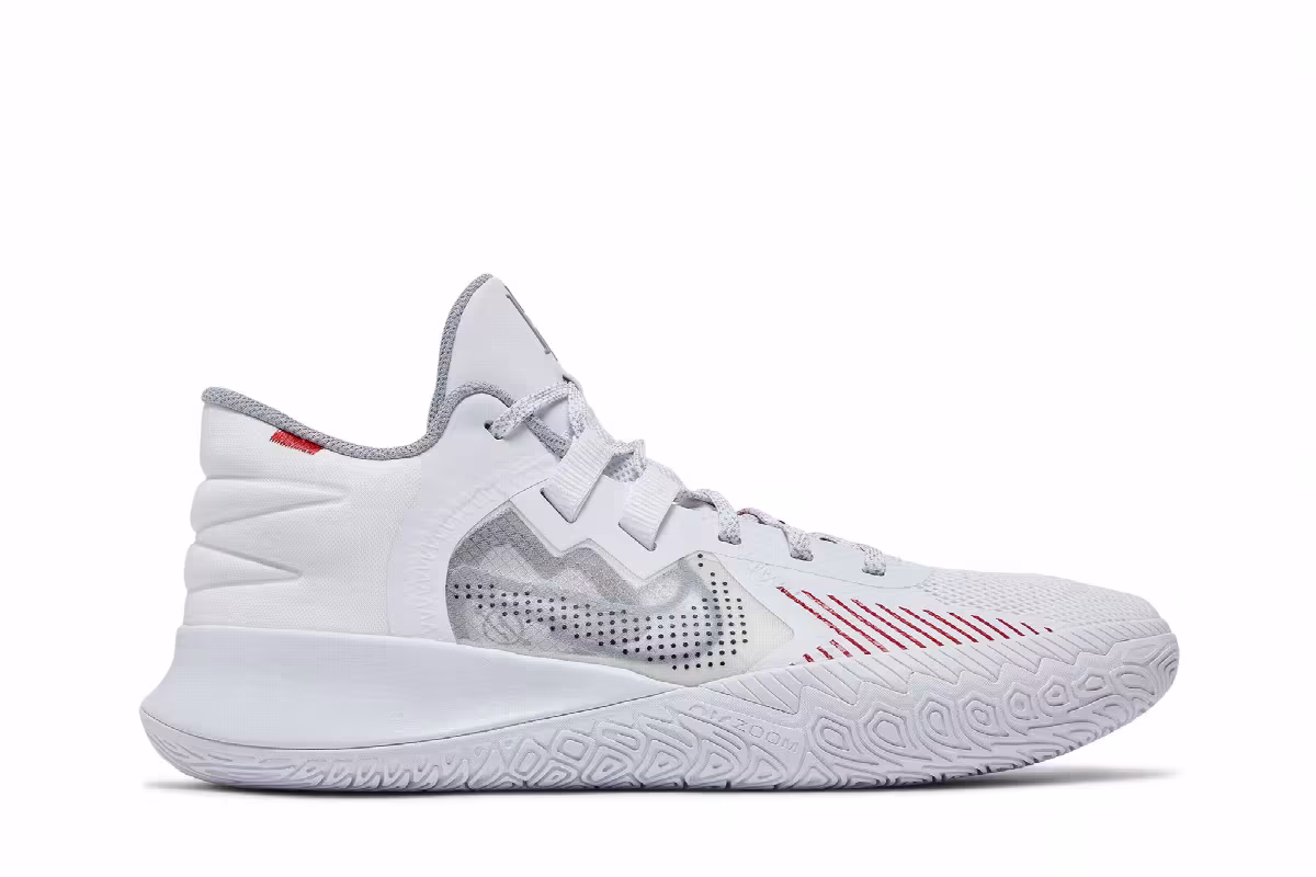 Nike Kyrie Flytrap 5 White University Red, view 2