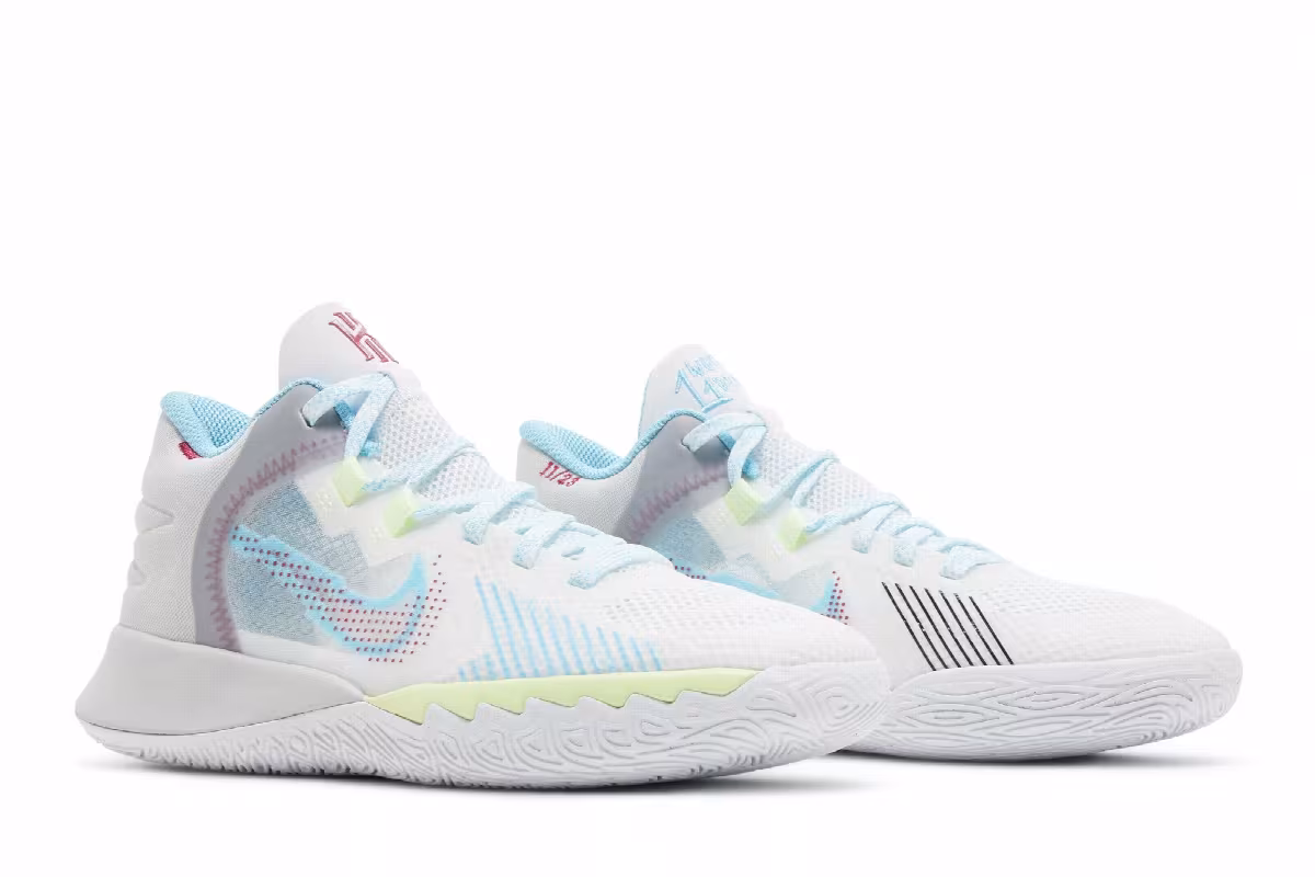 Nike Kyrie Flytrap 5 GS White Blue Chill, view 9