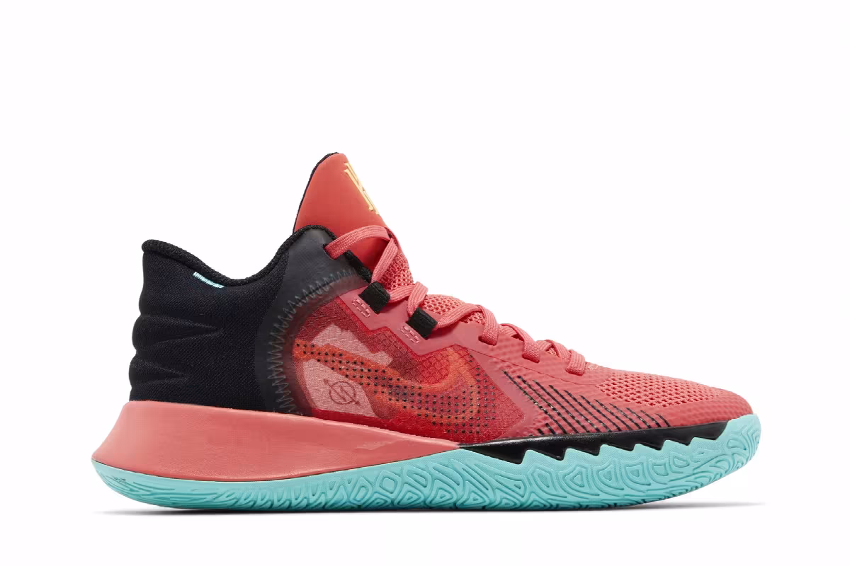 Nike Kyrie Flytrap 5 GS Magic Ember Dynamic Turquoise, view 2