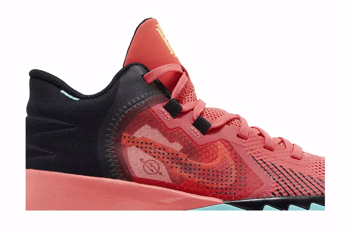 Nike Kyrie Flytrap 5 GS Magic Ember Dynamic Turquoise, view 3