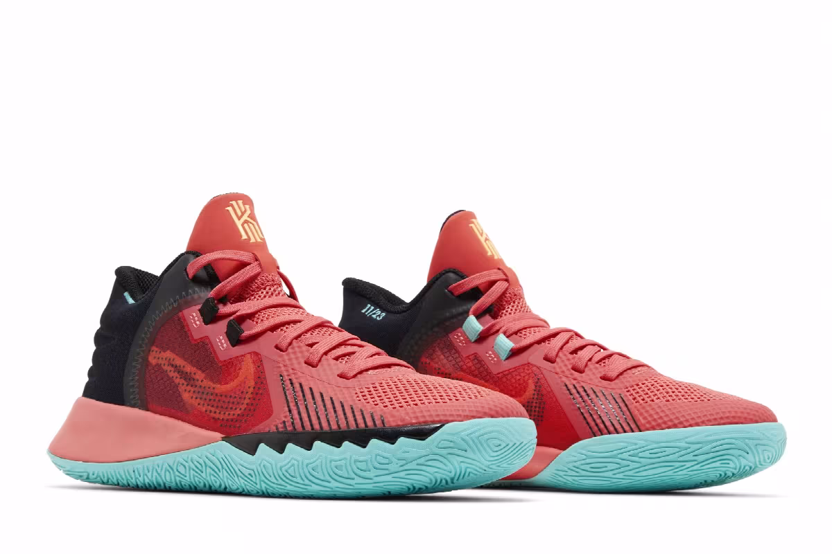 Nike Kyrie Flytrap 5 GS Magic Ember Dynamic Turquoise, view 9
