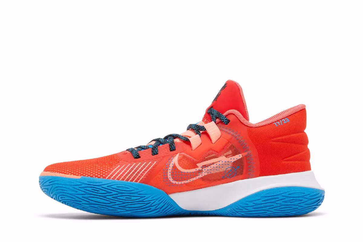 Nike Kyrie Flytrap 5 Habanero Red Blue Hero, view 4