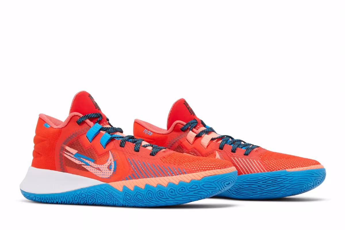 Nike Kyrie Flytrap 5 Habanero Red Blue Hero, view 9