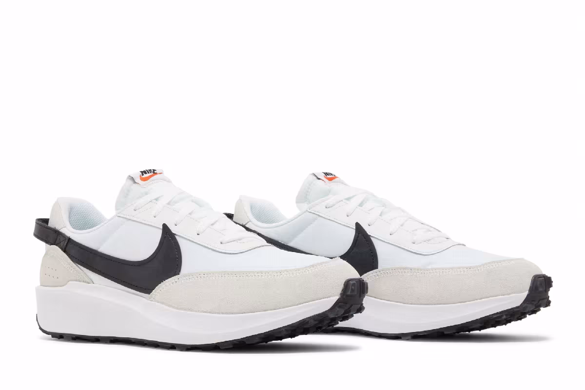 Nike Waffle Debut White Black, view 9