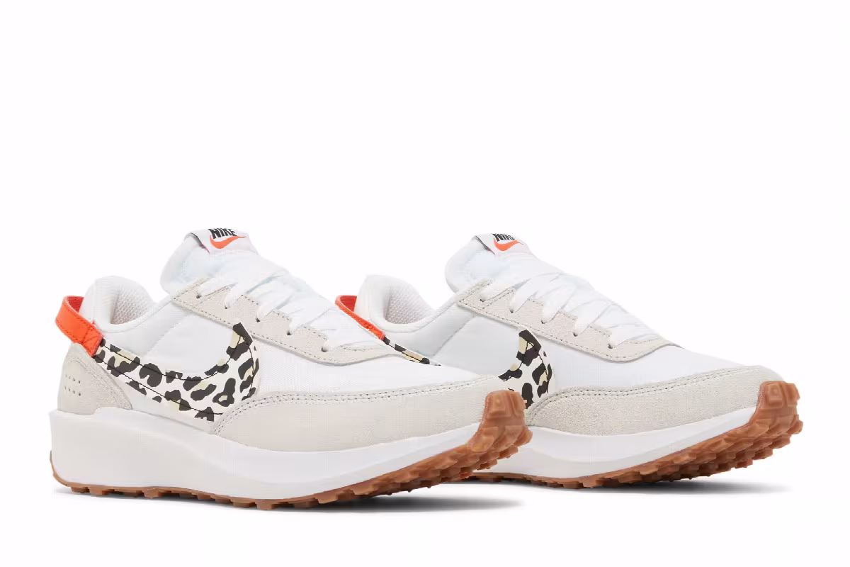 Nike Women's Waffle Debut White Leopard, view 9