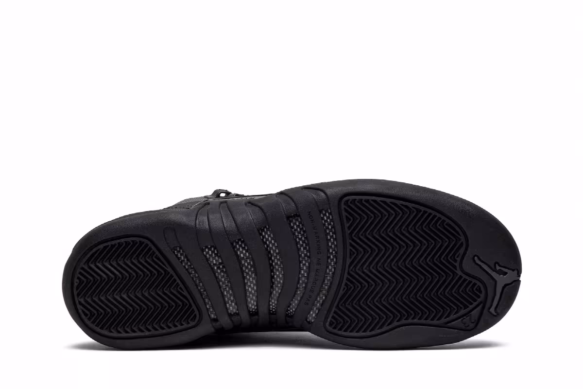 Air Jordan 12 Winterized GS Triple Black, view 5