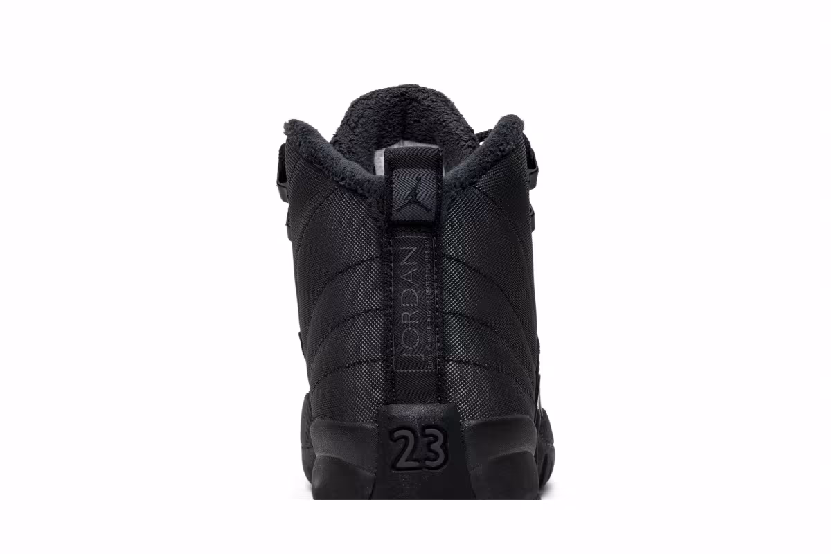 Air Jordan 12 Winterized GS Triple Black, view 8