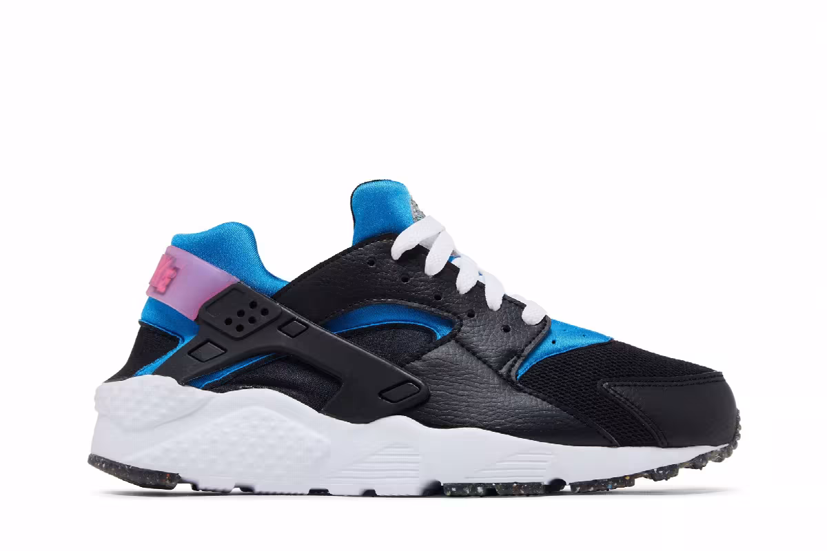 Nike Huarache Run GS Black Light Photo Blue, view 2