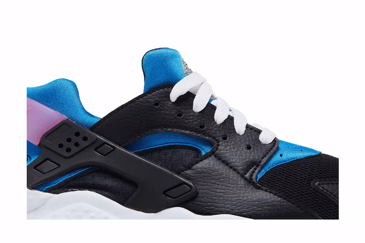 Nike Huarache Run GS Black Light Photo Blue, view 3