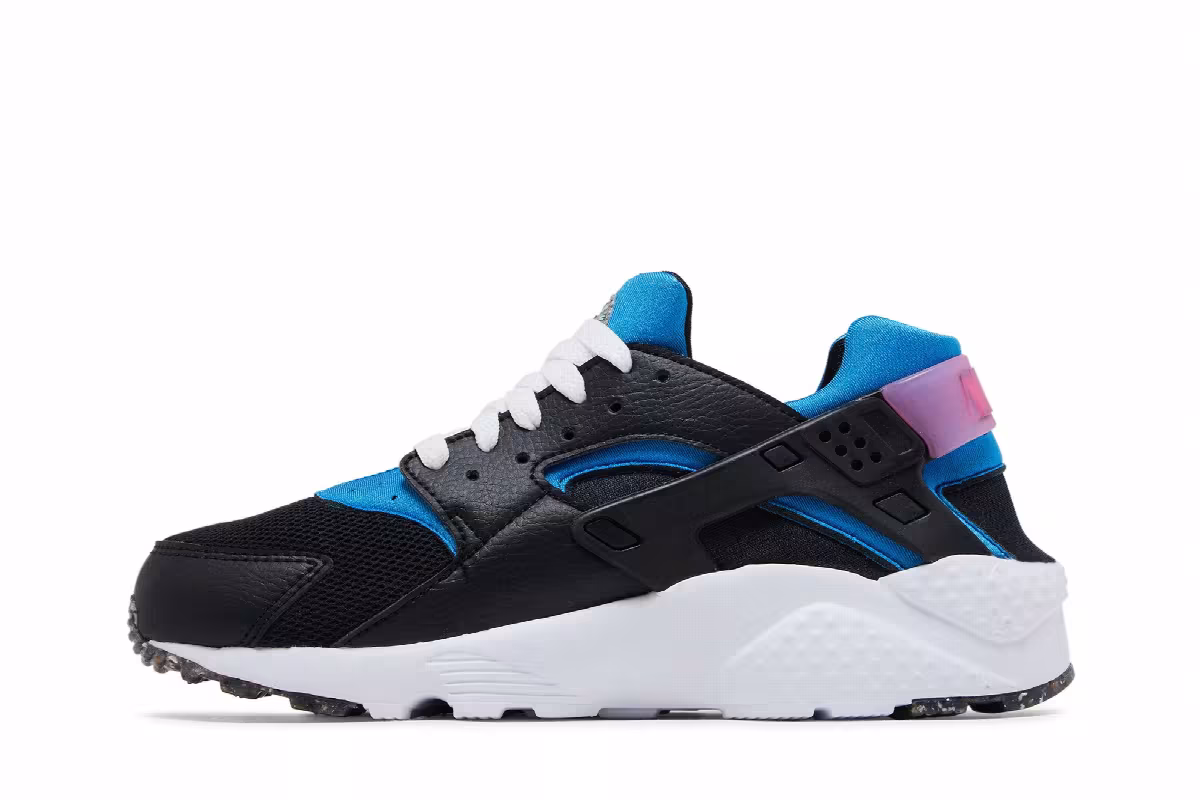 Nike Huarache Run GS Black Light Photo Blue, view 4
