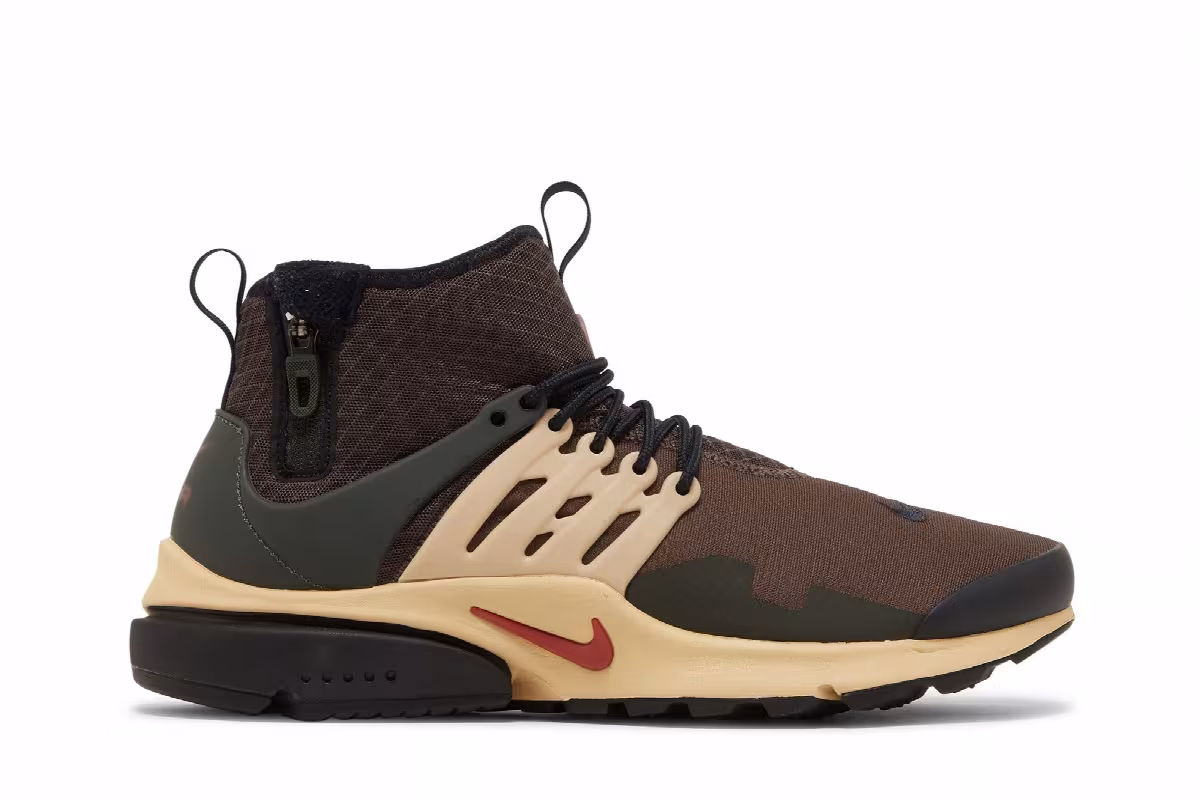 Nike Air Presto Mid Utility Baroque Brown Sesame, view 2