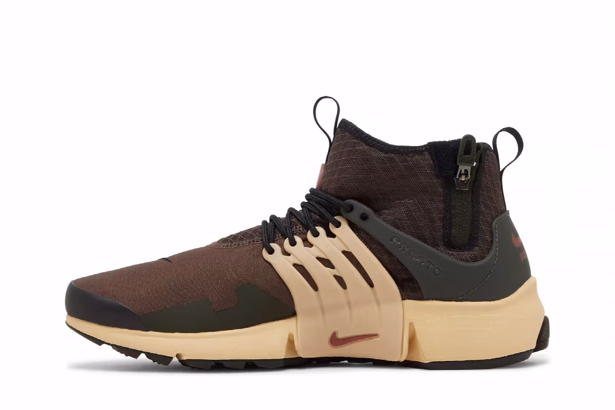Nike Air Presto Mid Utility Baroque Brown Sesame, view 4