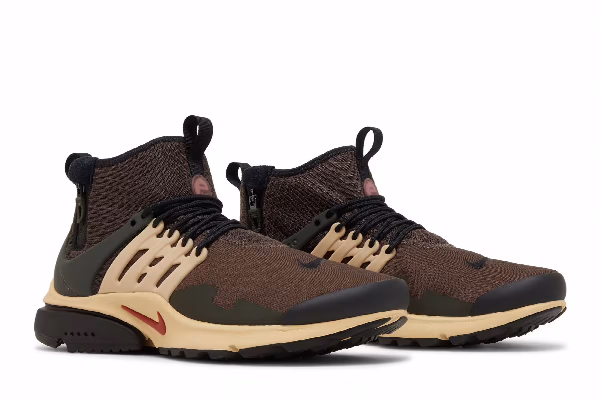 Nike Air Presto Mid Utility Baroque Brown Sesame, view 9