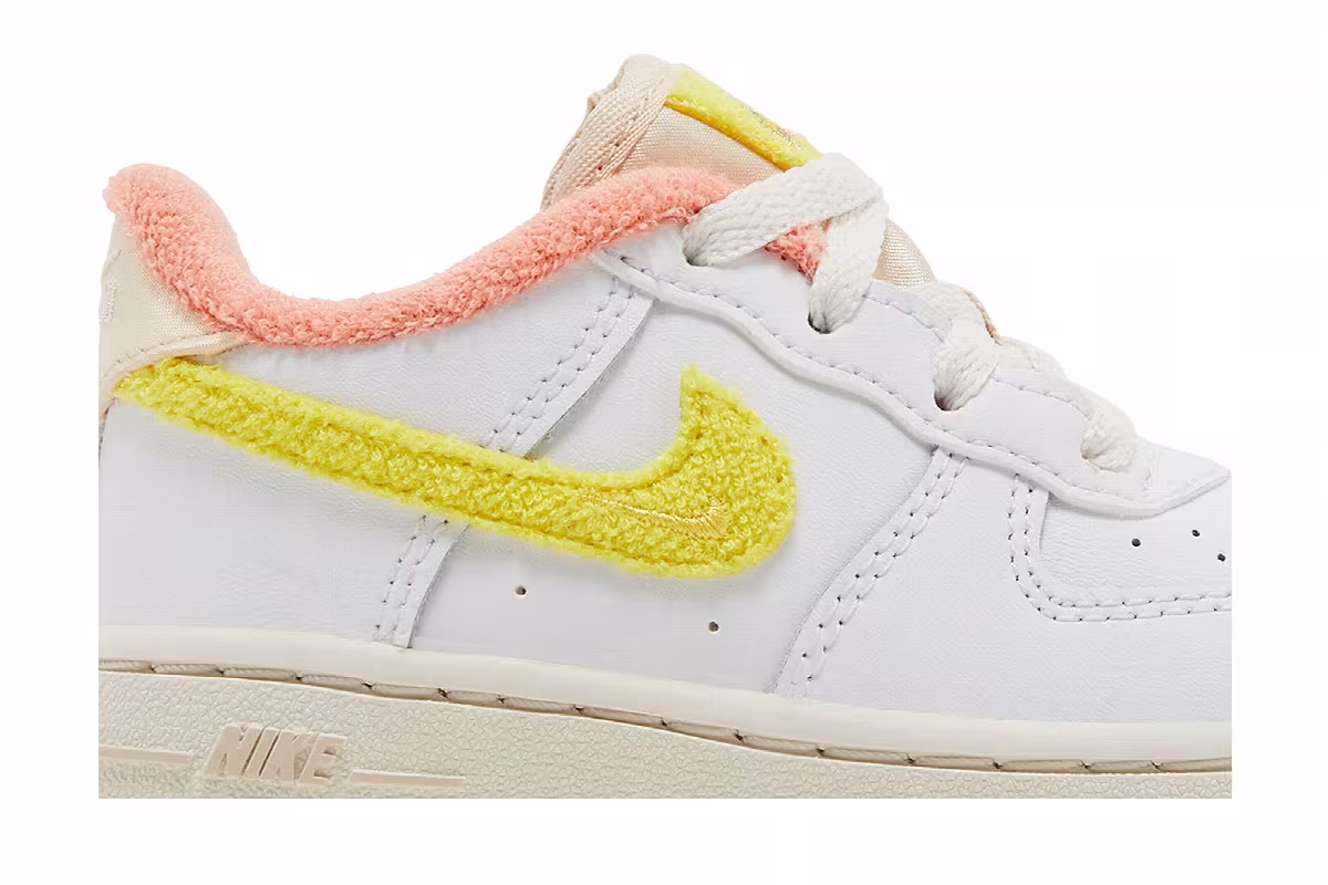 Nike Force 1 LV8 TD White Yellow Strike, view 3