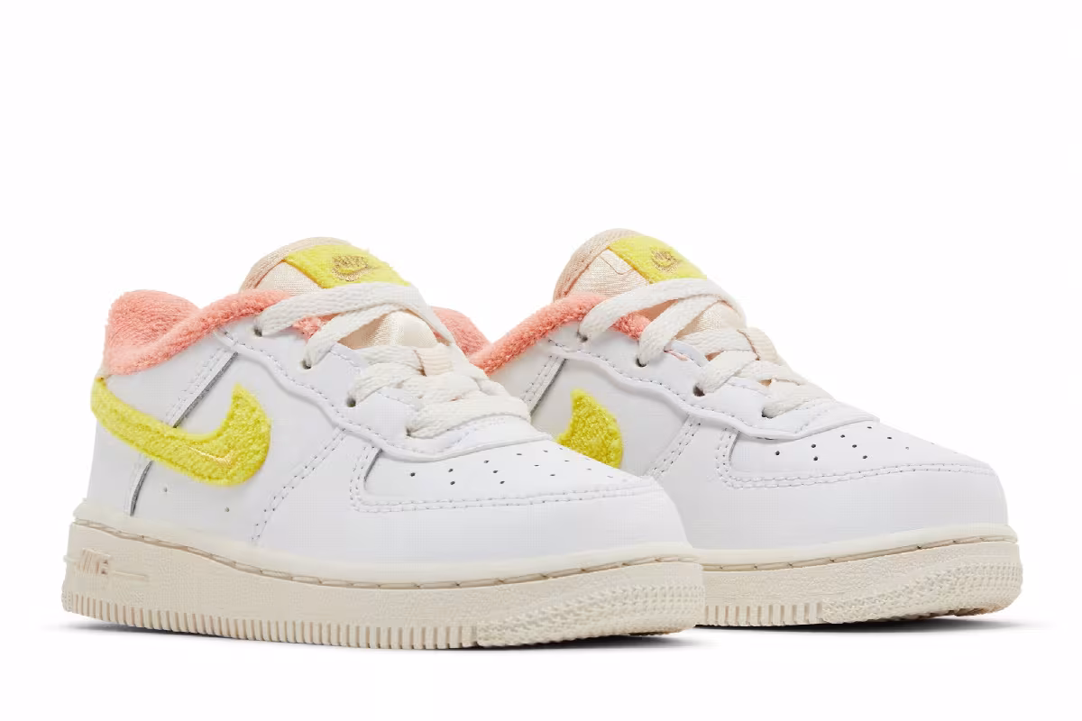 Nike Force 1 LV8 TD White Yellow Strike, view 9