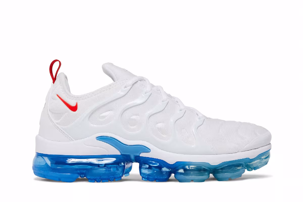 Nike Air VaporMax Plus White University Blue, view 2