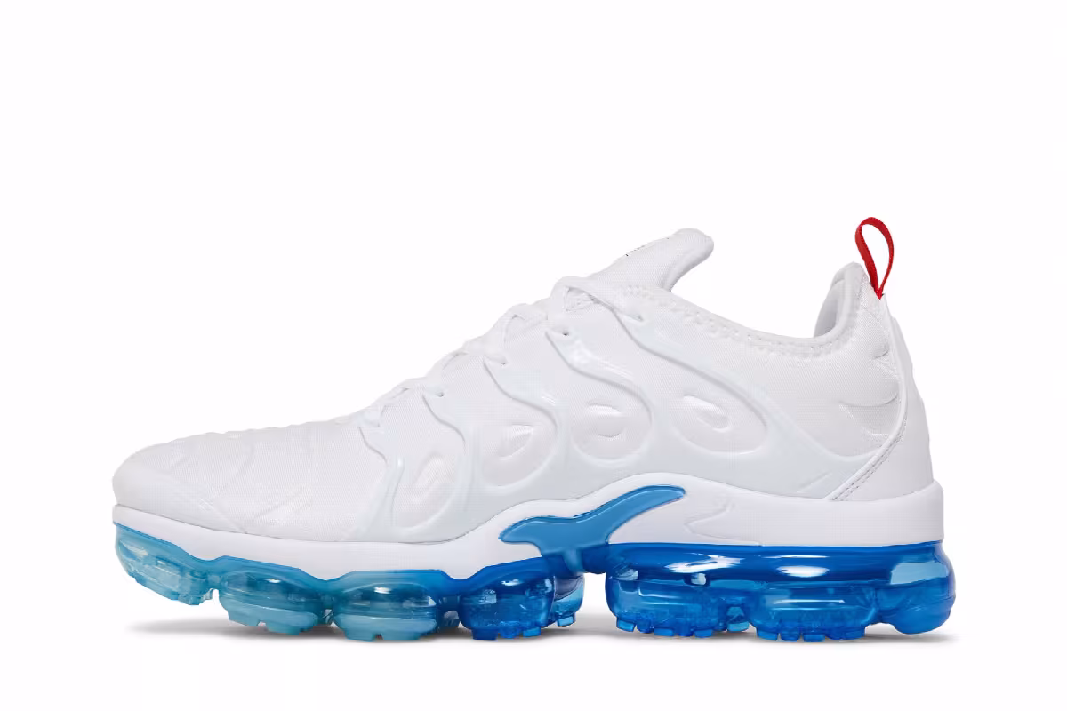 Nike Air VaporMax Plus White University Blue, view 4