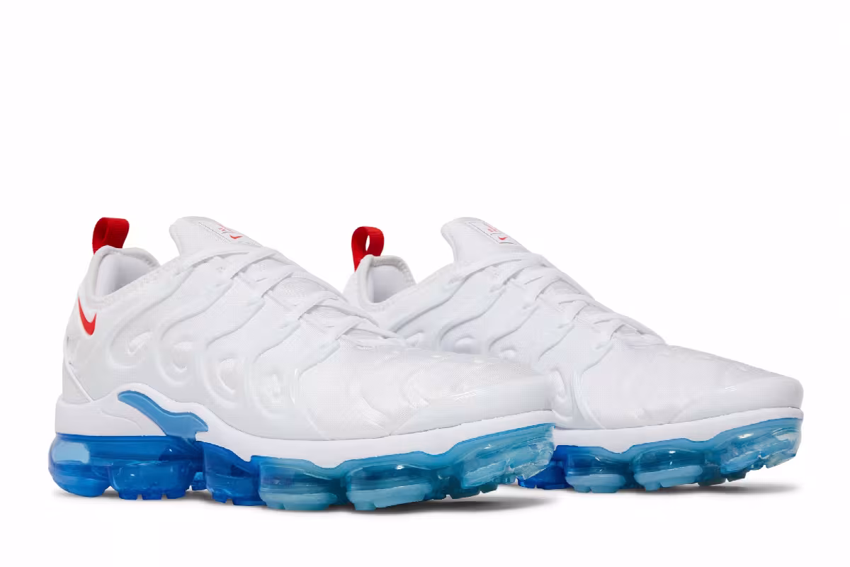 Nike Air VaporMax Plus White University Blue, view 9