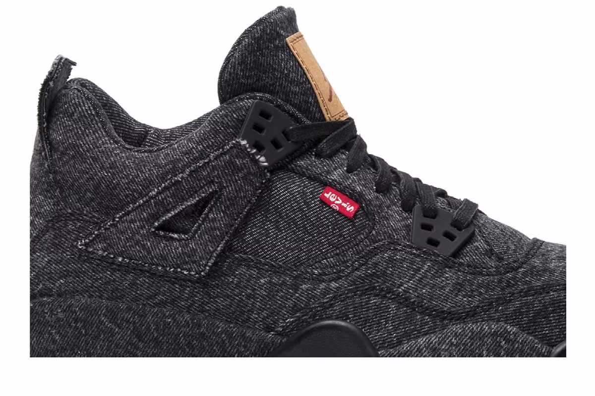 Levi's x Air Jordan 4 GS Black Denim, view 3