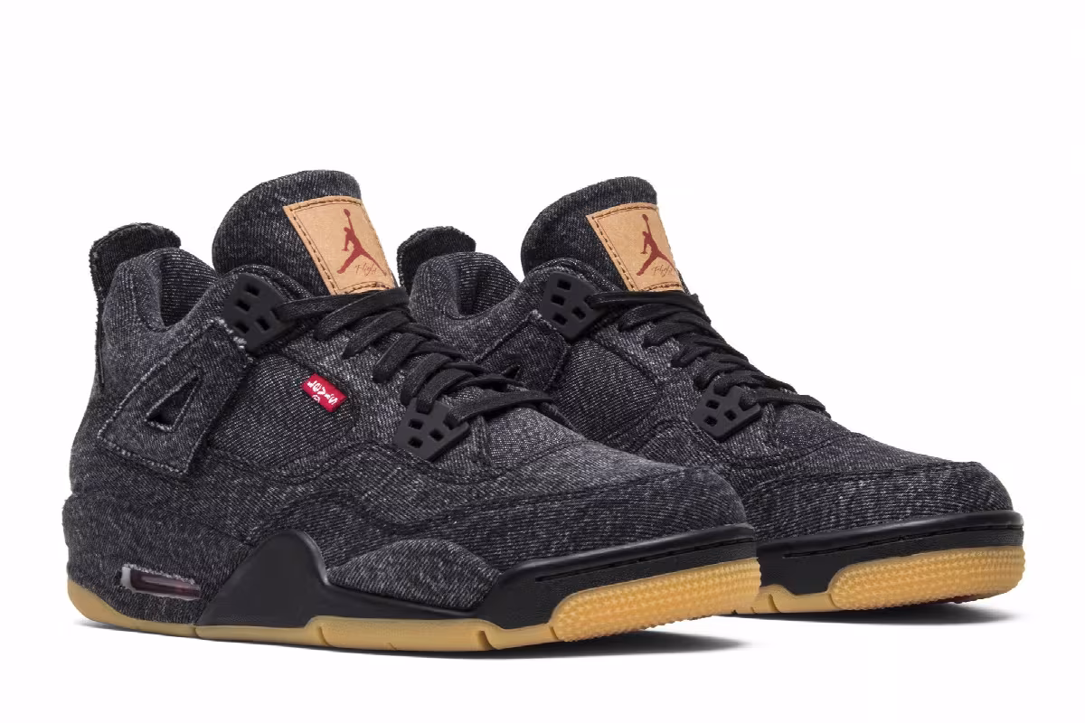 Levi's x Air Jordan 4 GS Black Denim, view 9