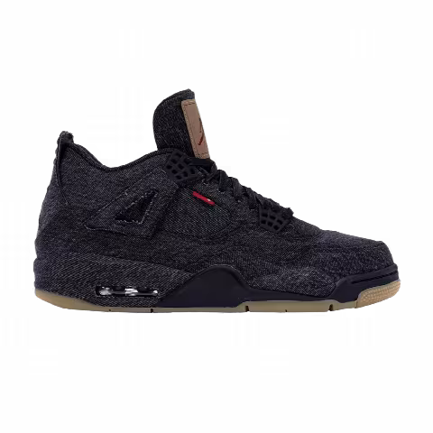 Levi's x Air Jordan 4 Retro 'Black Denim - Blank Tag'