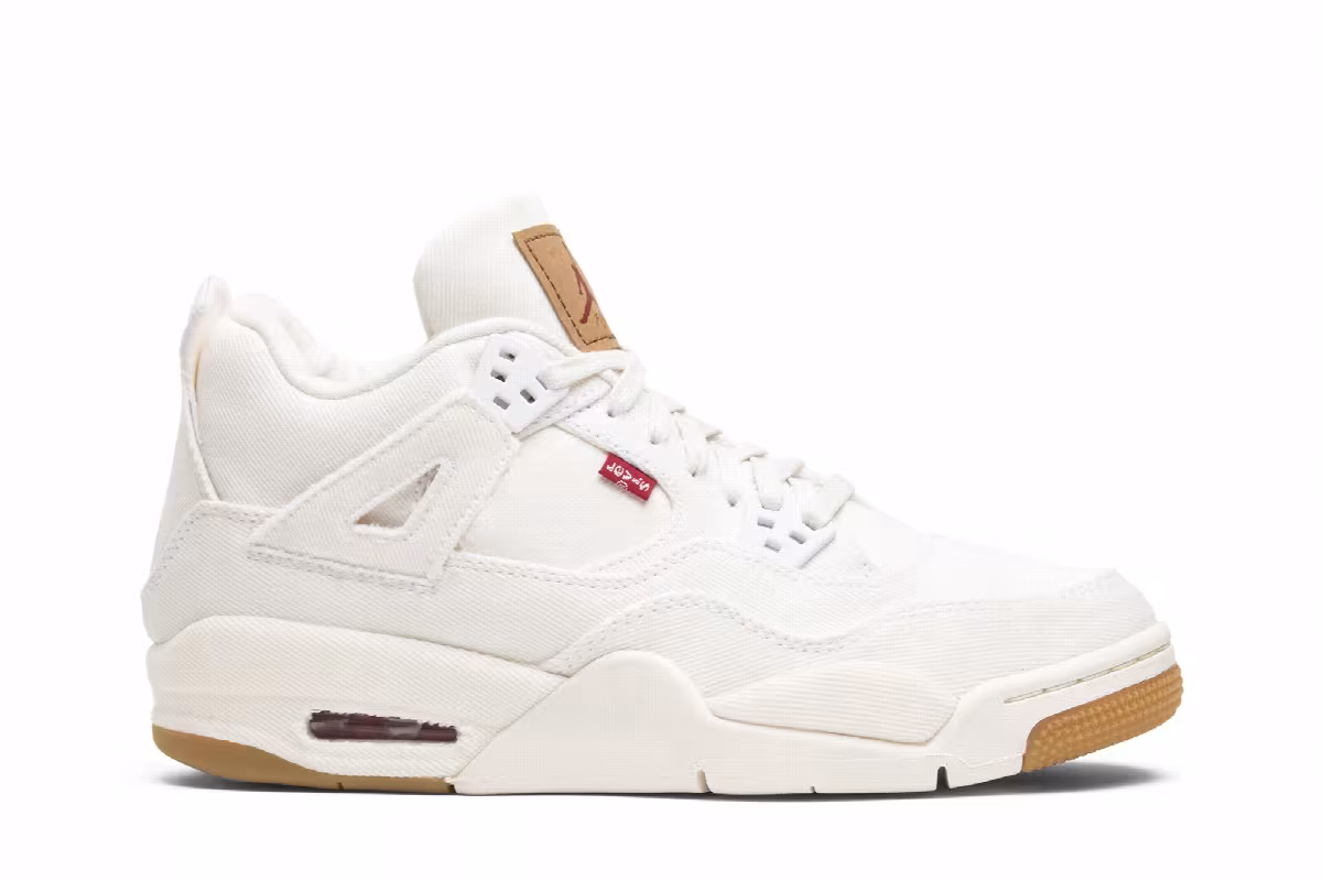 Levi's x Air Jordan 4 GS White Denim, view 2