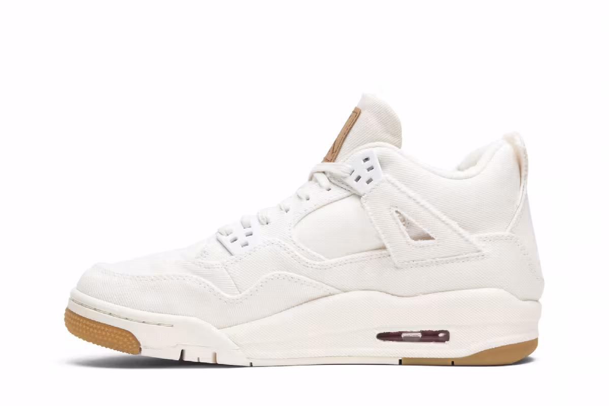 Levi's x Air Jordan 4 GS White Denim, view 4