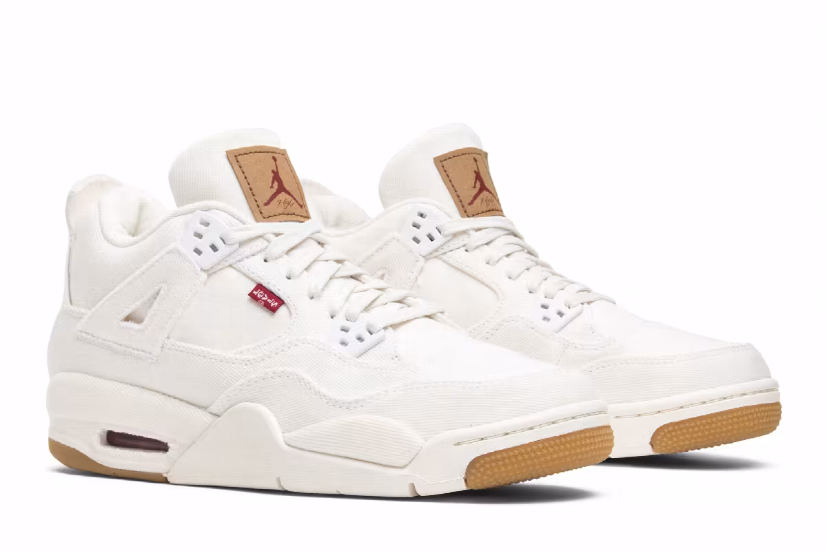 Levi's x Air Jordan 4 GS White Denim, view 9