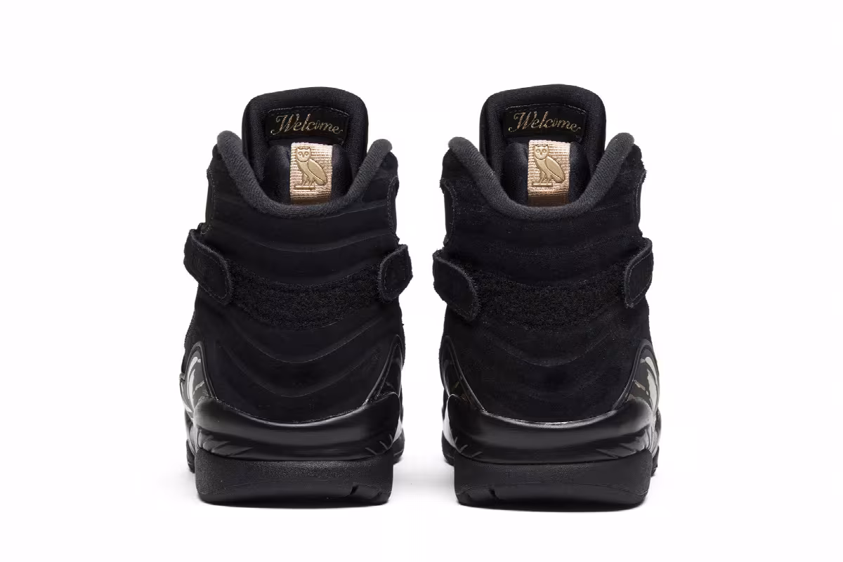 OVO x Air Jordan 8 Black, view 7