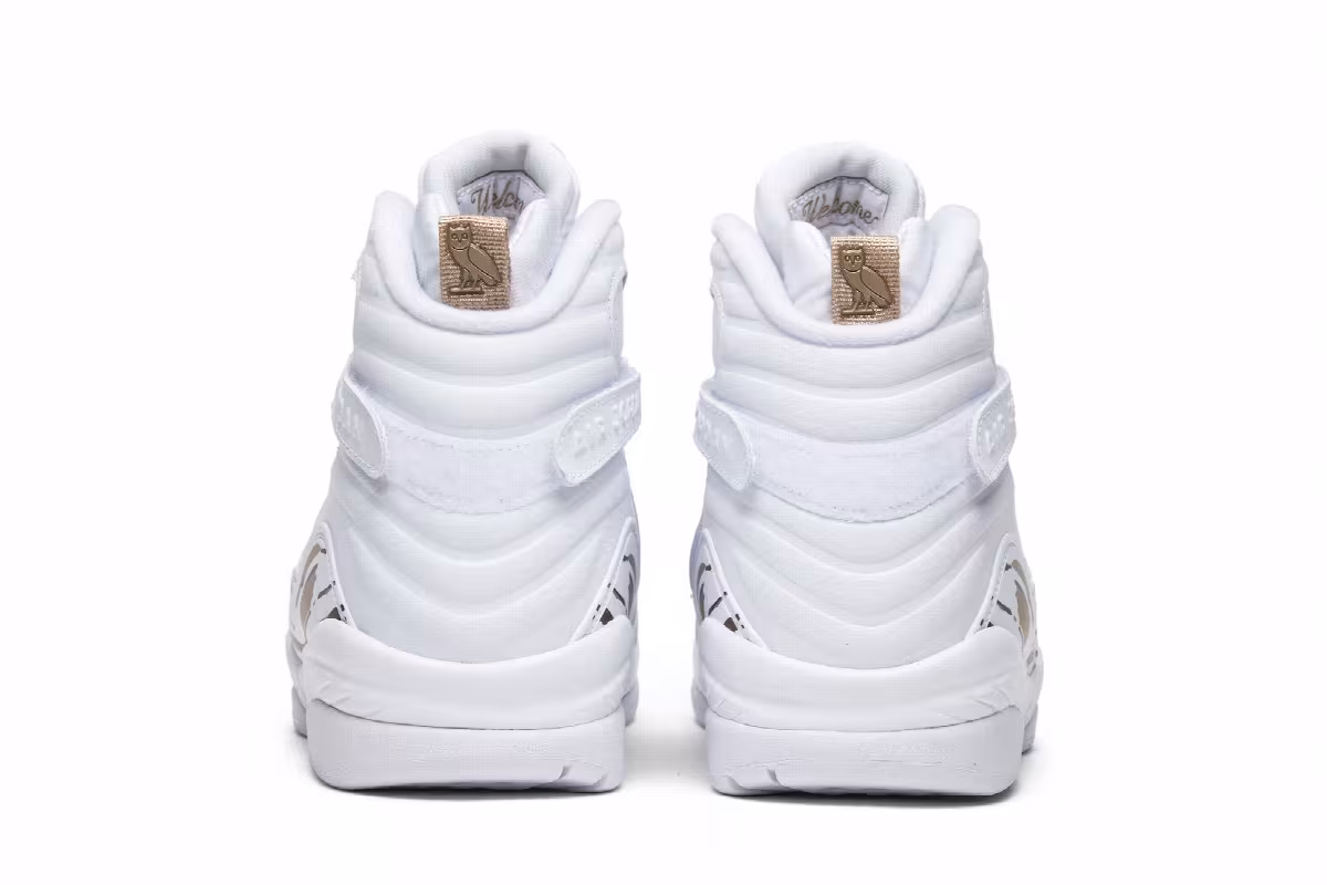 OVO x Air Jordan 8 White, view 7