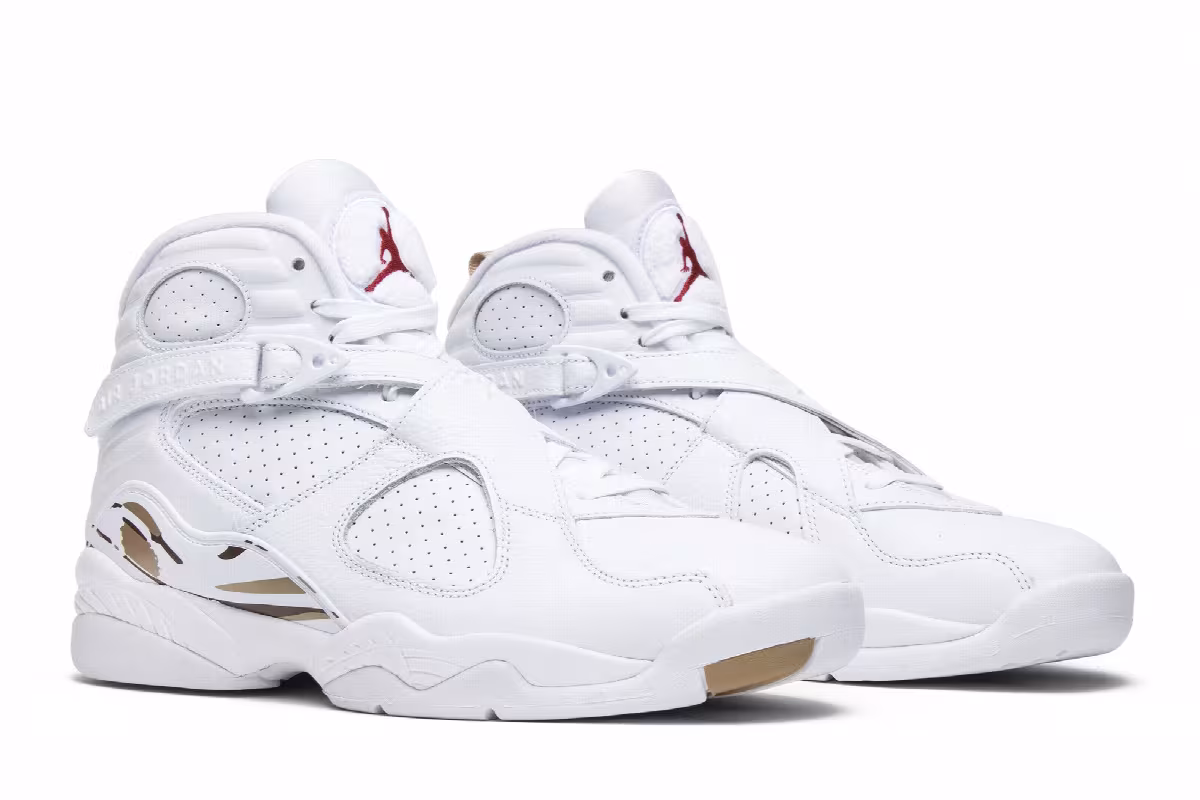 OVO x Air Jordan 8 White, view 9
