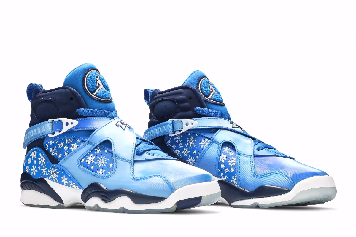 Air Jordan 8 GS Snowflake, view 9