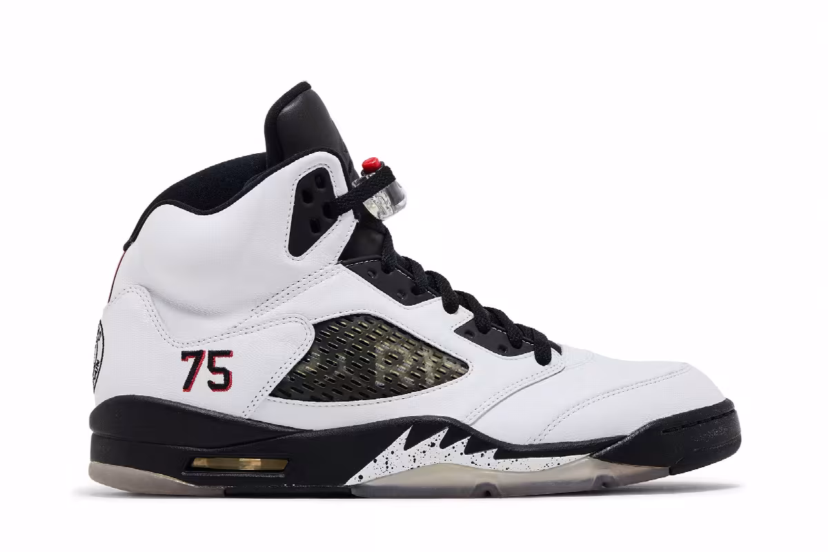 Paris Saint-Germain x Air Jordan 5 Friends & Family, view 2