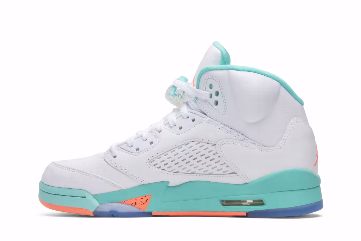 Air Jordan 5 GS Light Aqua, view 4