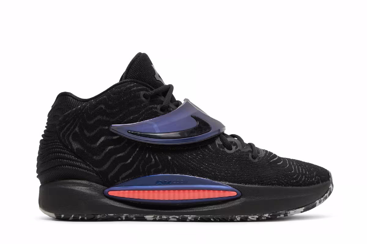 Nike KD 14 Black Laser Crimson, view 2