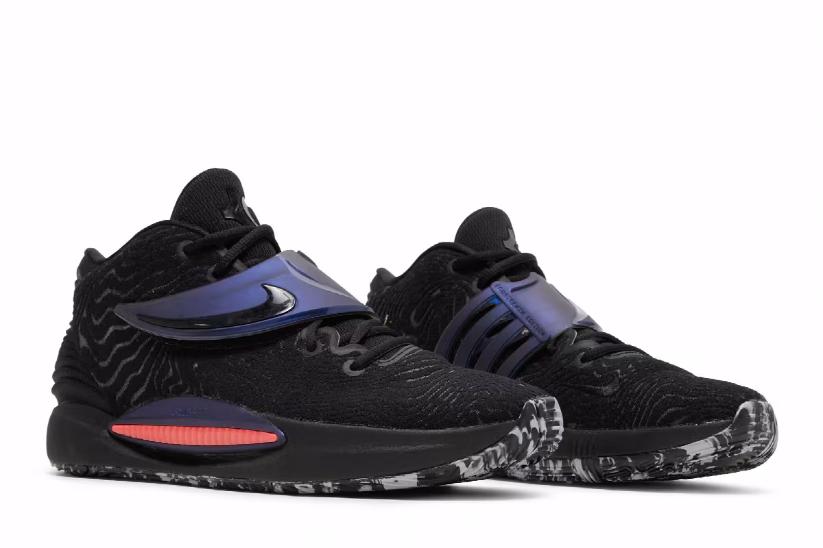 Nike KD 14 Black Laser Crimson, view 9