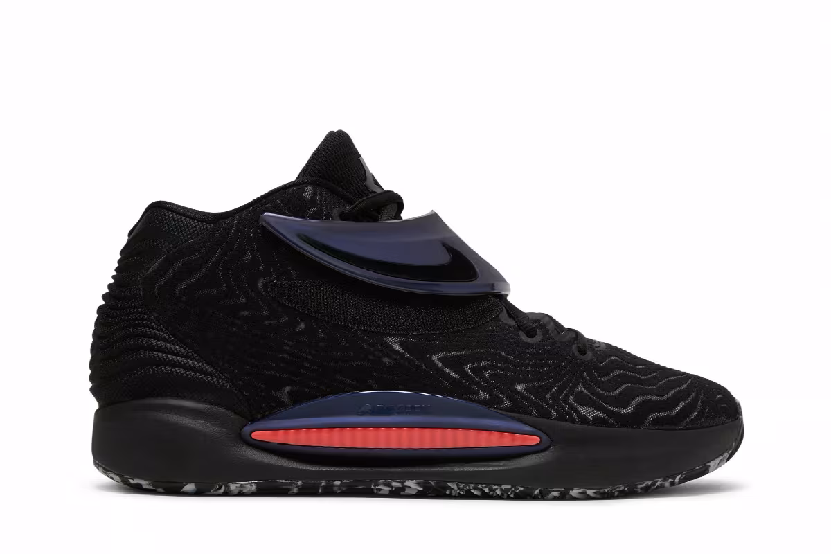 Nike KD 14 EP Black Laser Crimson, view 2