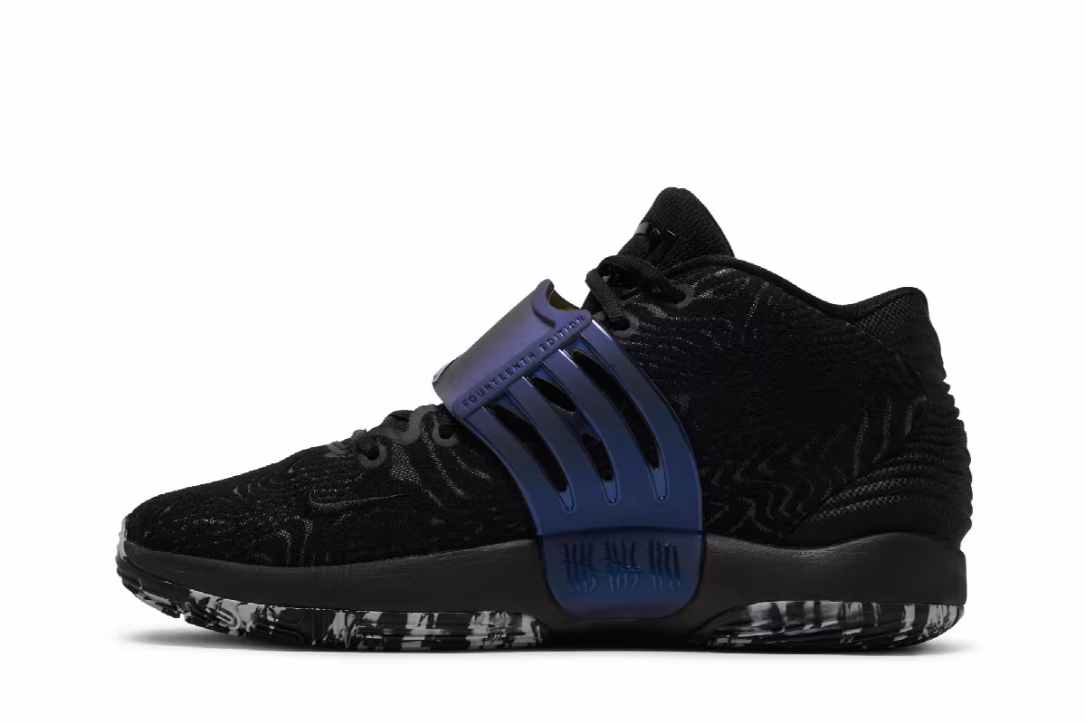 Nike KD 14 EP Black Laser Crimson, view 4