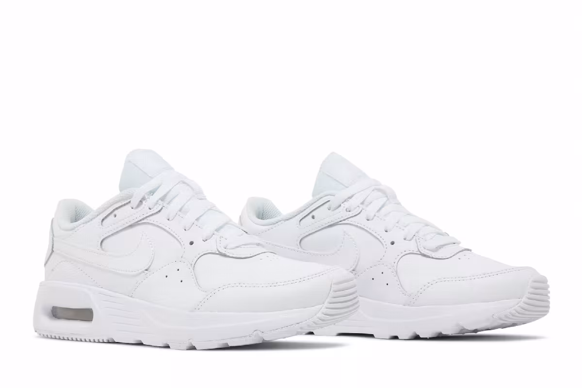 Nike Women's Air Max SC Leather Triple White, view 9