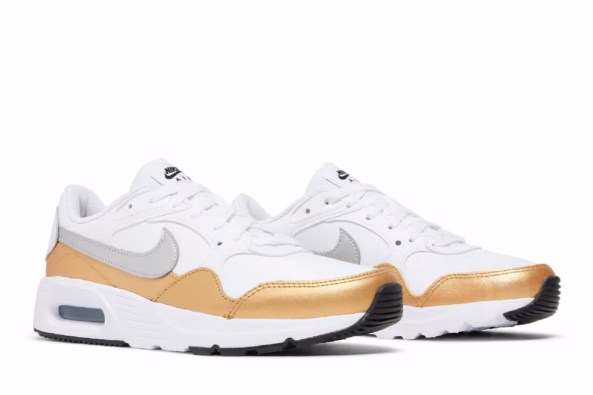 Nike Women's Air Max SC White Metallic Gold, view 9
