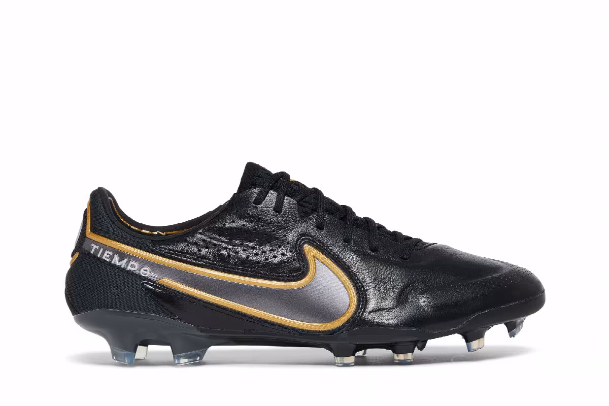Nike Tiempo Legend 9 Elite FG Black Metallic Gold, view 2