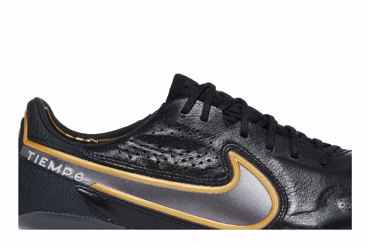 Nike Tiempo Legend 9 Elite FG Black Metallic Gold, view 3