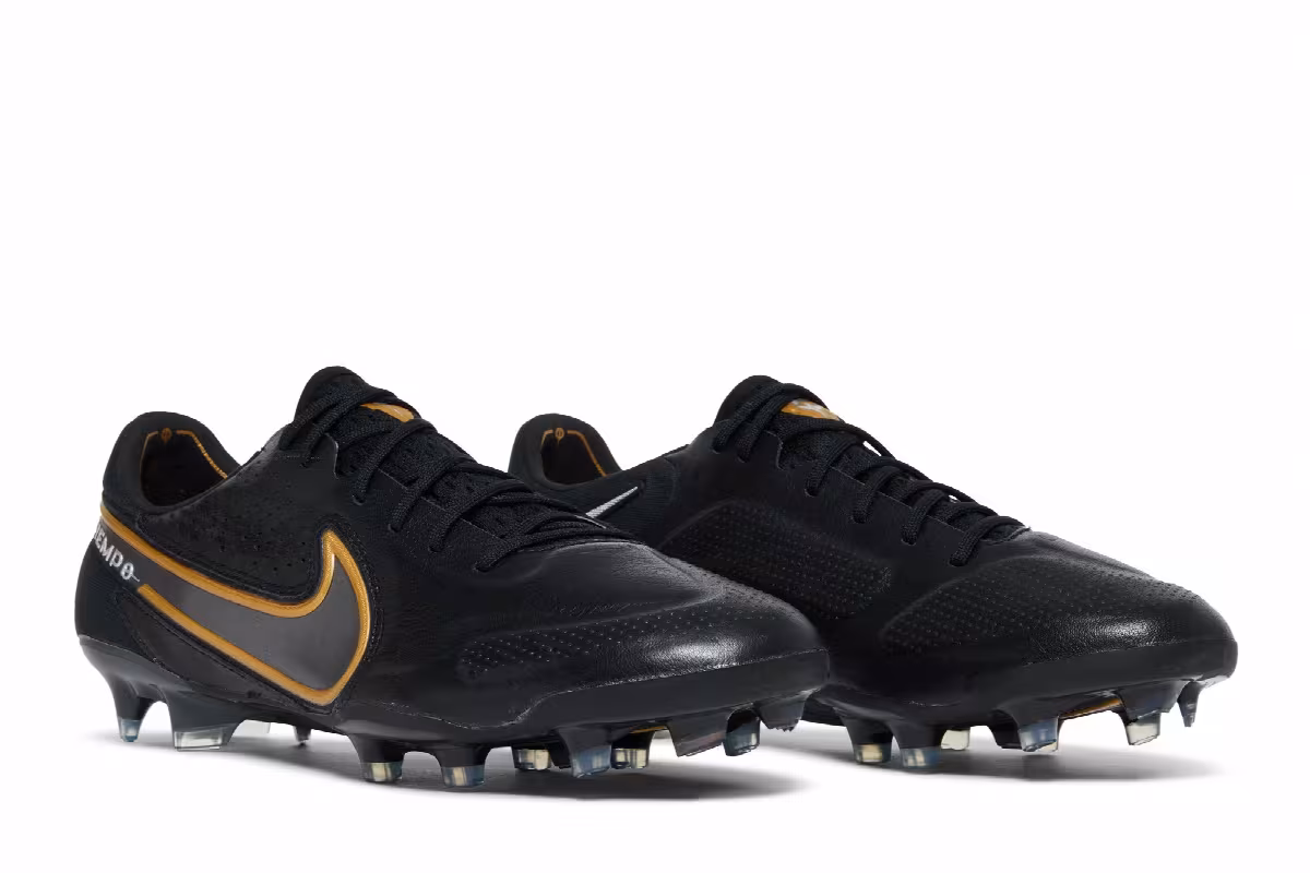 Nike Tiempo Legend 9 Elite FG Black Metallic Gold, view 9
