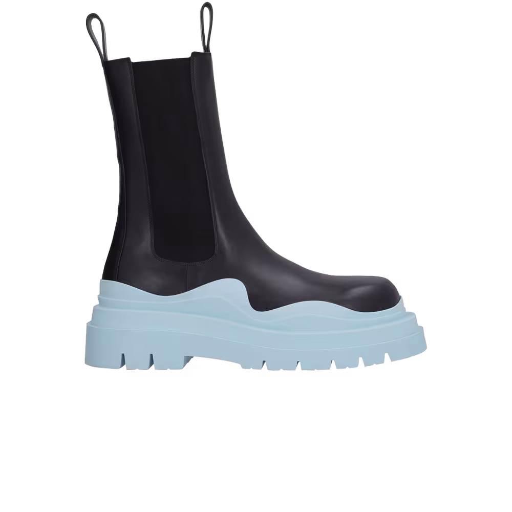 Bottega Veneta Tire Boot Black Pale Blue