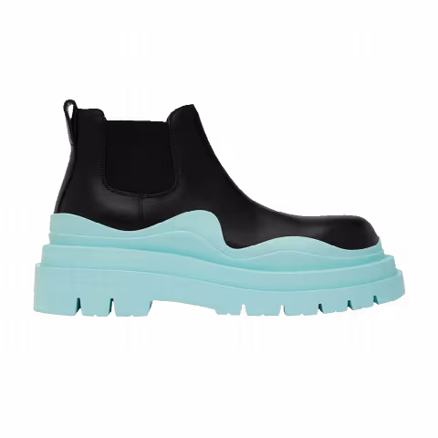 Bottega Veneta Tire Cropped Boot 'Black Blue'