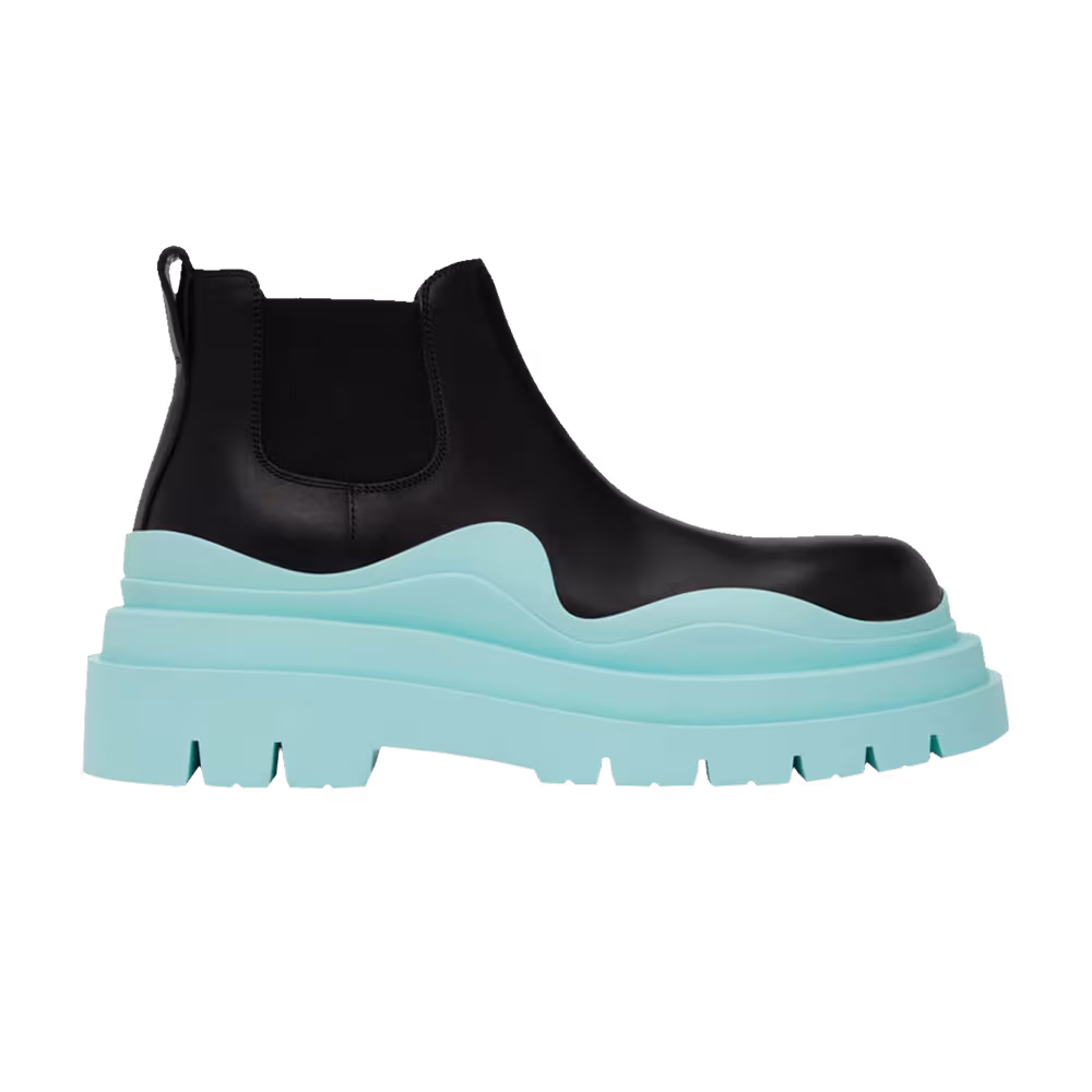 Bottega Veneta Tire Cropped Boot Black Blue