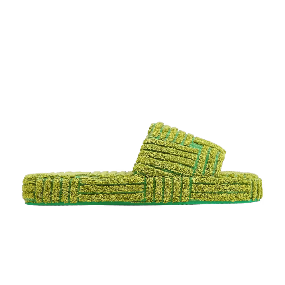 Bottega Veneta Resort Sponge Slide Parakeet Kiwi
